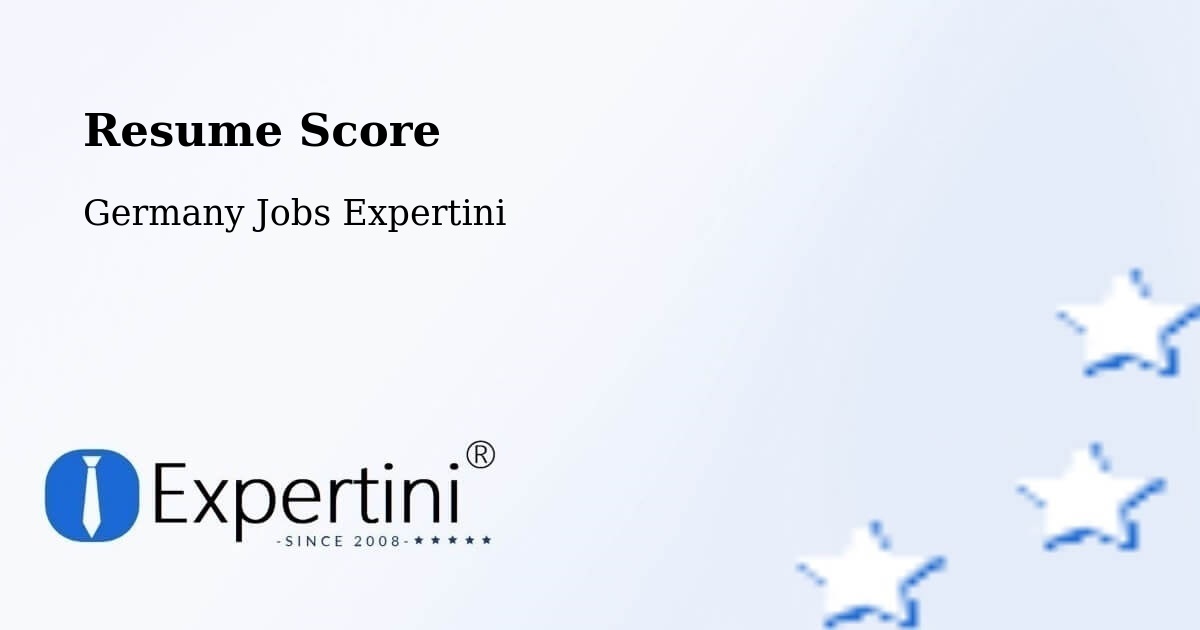 Resume Score & Job Description Match Tool – Düren - Germany Jobs Expertini